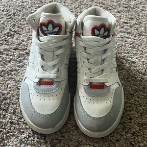 Adidas Drop Step C Kids Youth US Size 12.5 White Grey Red GX6518 Sneaker Shoes